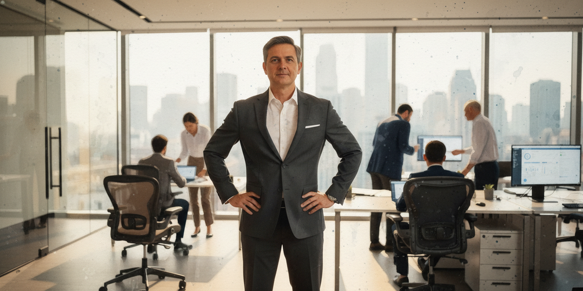 Watercolor style transformation of the original office hero image